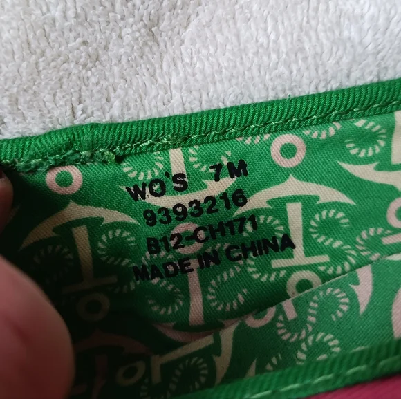 Sperry top sider Flats 7 pink heart nautical print - Picture 9 of 12